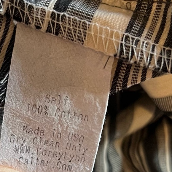 Corey Lynn Calter Black and Cream Striped Skirt Size 4 - Picture 3 of 7